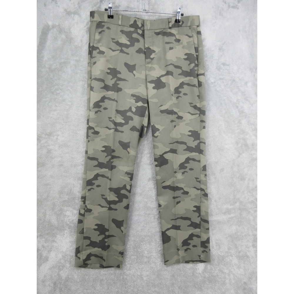Banana Republic Pants Womens Size 10 Green Camo Avery Ankle Trousers Soft Zip